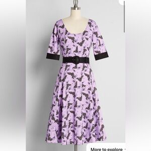 NWT ModCloth x Collectif Bats Swing Dress